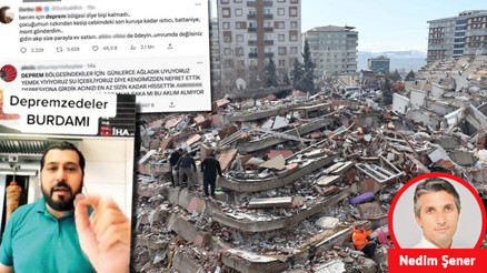 Depremzedelere küfür etme alçaklığı