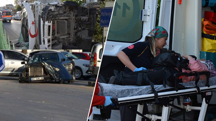 Midibüs ile otomobil çarpıştı; 12 yaralı