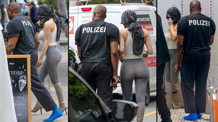 Gören bir daha baktı... Ünlü çift herkesi şaşkına çevirdi: Biri çorapla gezdi, biri başına tişört geçirdi