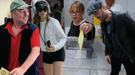 Ünlü isimler sandık başında... Mührü bırakmayı unuttu