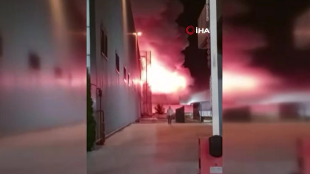 Bursada kauçuk fabrikasında korkutan yangın