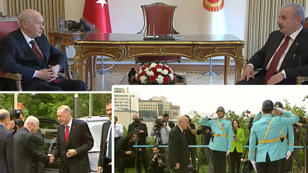 Bahçeli, TBMM Başkanlığı görevini geçici olarak devraldı Bahçeli, TBMM Başkanlığı görevini geçici olarak devraldı