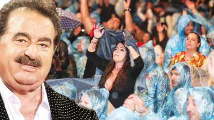 İbrahim Tatlısese yağmur engel olmadı