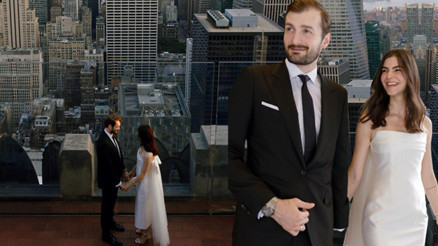 Ünlü çift New Yorkta evlendi