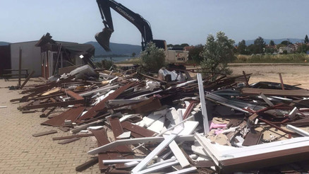 Göztepe’nin yelken tesislerinde yıkım