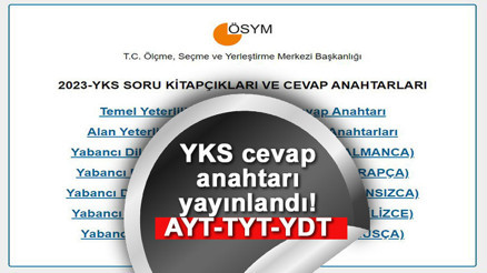 YKS CEVAP ANAHTARI 2023 | ÖSYM YKS soruları ve cevapları erişime açıldı 17-18 Haziran TYT-AYT-YDT cevap anahtarı görüntüleme YKS CEVAP ANAHTARI 2023 | ÖSYM YKS soruları ve cevapları erişime açıldı 17-18 Haziran TYT-AYT-YDT cevap anahtarı görüntüleme