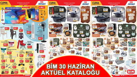 BİM AKTÜEL KATALOĞU (30 Haziran cuma) BİM’de bu hafta erkek-kadın giyim ürünleri, tencere çeşitleri, televizyon ve vantilatör satışa çıkıyor