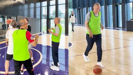 Cumhurbaşkanı Erdoğan basketbol maçı yaptı, Mustafa Varank o anları paylaştı