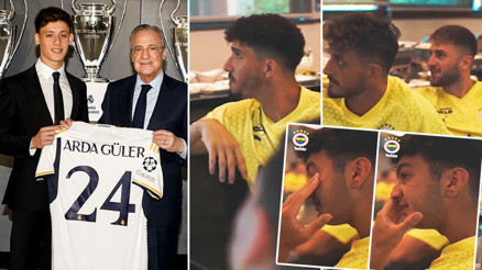 Fenerbahçeli futbolcular, Arda Gülerin imza törenini canlı izledi Yiğit Efe Demirin gözyaşları...