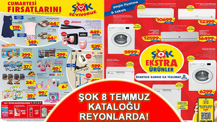 ŞOK 8 TEMMUZ KATALOĞU BUGÜN SATIŞTA ŞOK’ta hafta sonu kampanyalı ürünlerin listesi