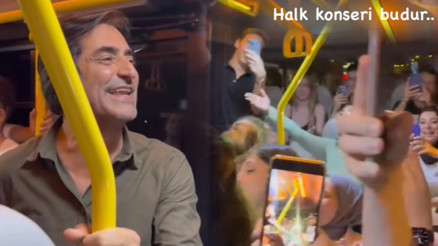 Mahsun Kırmızıgülden toplu taşımada konser