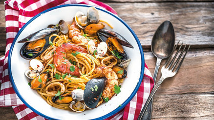 Denizin makarnaya kattığı lezzet...