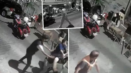 Cihangir’de sandalye ve küllüklü esnaf kavgası kamerada