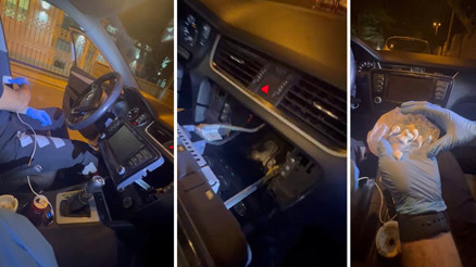 Beşiktaş’ta otomobilde akıl almaz düzenek Polis yaylı zulayı mıknatıslı kulaklıkla açtı