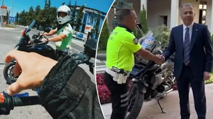 Motosikletli gence verdiği nasihatle gündem olmuştu... Bakan Yerlikayadan Türkiyeyi duygulandıran polise sürpriz Motosikletli gence verdiği nasihatle gündem olmuştu... Bakan Yerlikayadan Türkiyeyi duygulandıran polise sürpriz