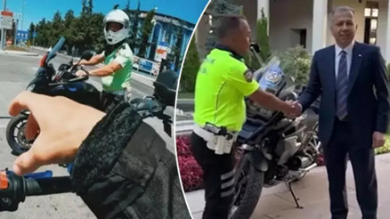 Bakan Yerlikayadan Türkiyeyi duygulandıran polise sürpriz Bakan Yerlikayadan Türkiyeyi duygulandıran polise sürpriz