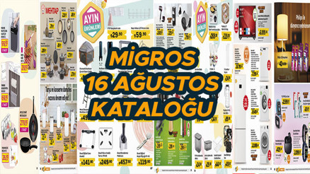Migros 16 Ağustos Kataloğu indirimli ürünler listesi ve fiyatları:Migros’ta tencere-tava çeşitleri, elektronik mutfak ürünleri ve onlarca farklı ürün satışta