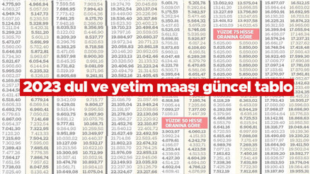 DUL VE YETİM MAAŞI ZAMLI LİSTE 2023 | Güncel artış değerli ile birlikte dul ve yetim aylığı ne kadar kaç TL oldu İşte güncel maaş bilgisi