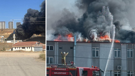 Kırıkkalede Yeni Sanayi Sitesindeki fabrikada yangın
