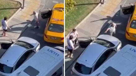 Küçükçekmece’de taksici ile başka bir otomobil sürücüsüne saldırdı
