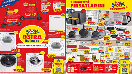 ŞOK 2 EYLÜL Aktüel Kataloğu yarın satışta Cumartesi günü beyaz eşya ürünleri, elektrikli scooter, tava seti ve Airfryer ve kettle satışa sunulacak ŞOK 2 EYLÜL Aktüel Kataloğu yarın satışta Cumartesi günü beyaz eşya ürünleri, elektrikli scooter, tava seti ve Airfryer ve kettle satışa sunulacak