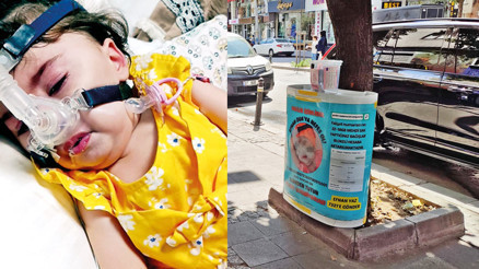 Vicdansız SMA hastası Efnan bebeğin bağış kumbarasını çaldı