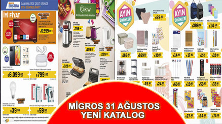 MİGROS 31 Ağustos- 13 Eylül indirimli ürünler kataloğu:(YENİ) Tost makinesi, tencere çeşitleri, okul ve kırtasiye ürünleri satışa çıkıyor