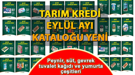 Tarım Kredi Marketleri 1-17 Eylül indirimli ürünler listesi: (YENİ KATALOG) Peynir çeşitleri, kahvaltılık ürünler, tuvalet kağıdı, peçete ve gevrek çeşitleri satışa sunuldu Tarım Kredi Marketleri 1-17 Eylül indirimli ürünler listesi: (YENİ KATALOG) Peynir çeşitleri, kahvaltılık ürünler, tuvalet kağıdı, peçete ve gevrek çeşitleri satışa sunuldu