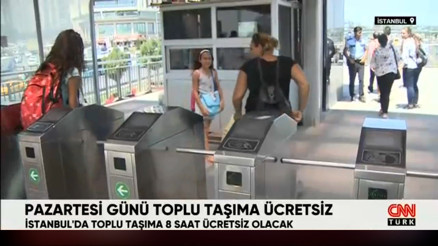 2023 - 2024 eğitim - öğretim yılının ilk ders gününde İstanbulda toplu taşıma 8 saat ücretsiz olacak