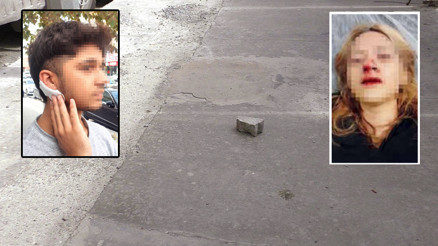 Kaldırım taşı silah sayıldı