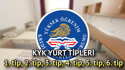KYK 1. tip, 2. tip, 3. tip, 4. tip, 5. tip, 6. tip yurt ne demek, kaç kişi kalıyor KYK yurt tipleri ile ilgili bilgiler 2023