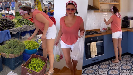 Semt pazarında ünlü var