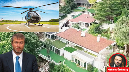 Evi aldı sıra helikopter pistinde