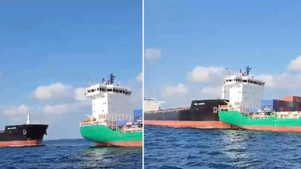 İstanbulda Ahırkapı açıklarında iki gemi çarpışmıştı Görüntüler ortaya çıktı