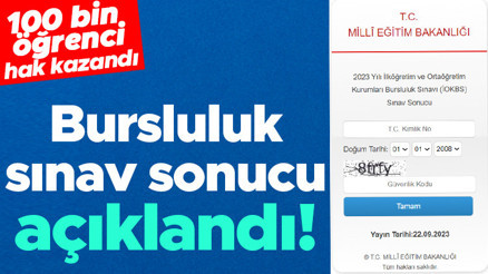 İOKBS (BURSLULUK SINAVI) SONUCU SORGULAMA EKRANI 2023 || Bursluluk sınav sonuçları meb.gov.tr adresinden sonuçlar erişime açıldı 100 bin öğrenci... İşte sonuç öğrenme sayfası...