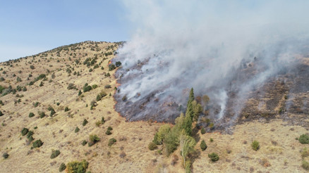 Sivasta otluk alanda yangın Müdahale ediliyor