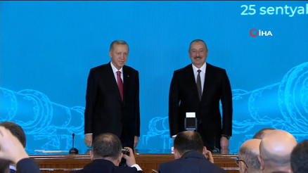 Cumhurbaşkanı Erdoğan ile Aliyev, Iğdır-Nahçıvan Doğal Gaz Boru Hattının temelini attı