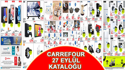CARREFOURSA İndirimli ürünler kataloğu (27 Eylül 2023) Akıllı robot süpürge, televizyon, sıcak hava fritözü satışta