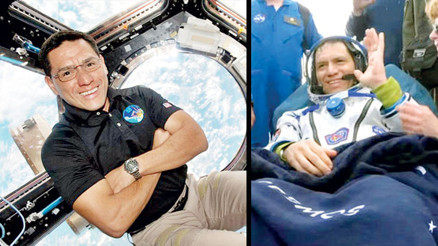 Rekortmen astronot dünyaya geri döndü