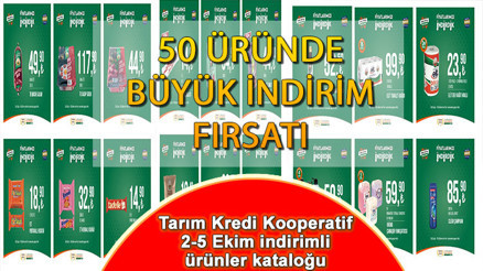 Tarım Kredi Kooperatif Marketleri 2-5 Ekim kataloğu listesi  | Çay, peynir çeşitleri, zeytinyağı, tuvalet kağıdı satışa çıktı… 50 üründe büyük indirim