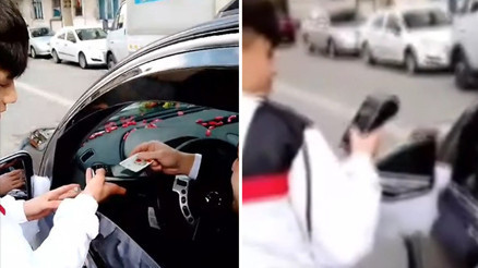 Esenyurtta pes dedirten anlar Pos makinesi ile bahşiş aldı: Onaylasın öyle git ağabey