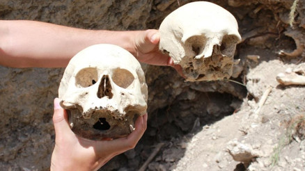 Tahrip edilen tarihi alandan toplu insan kemikleri çıktı