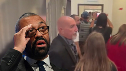 İsrailde panik anları İngiliz bakan sığınağa böyle koştu