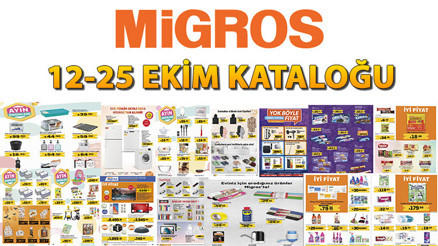Migroskop dijital ürünler kataloğu 15-23 Ekim (indirim listesi) | Kilim, süpürge, çalışma masası, porselen takım ve beyaz eşya raflarda yerini aldı