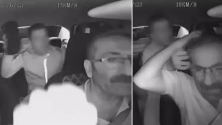 İzmirde taksi şoförünü kaldırım taşıyla yaralayıp gasp etmeye çalıştı, o anlar kamerada