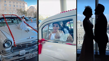 Büyük aşkta mutlu son... Baküde evlendiler