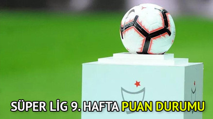 Süper Lig 9. hafta güncel puan durumu belli oldu Süper Lig birincisi kim, Galatasaray, Fenerbahçe ve Beşiktaş’ın kaç puanı var Süper Lig 9. hafta güncel puan durumu belli oldu Süper Lig birincisi kim, Galatasaray, Fenerbahçe ve Beşiktaş’ın kaç puanı var