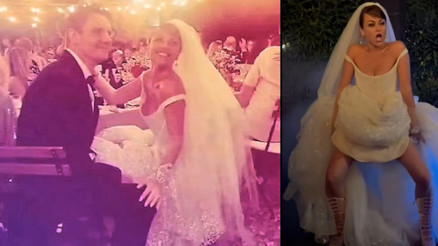 Ünlü çiftin büyük aşkında mutlu son Gelin dans ederken kendinden geçti