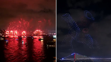 Tüm yurtta 100. yıl kutlaması Boğazda muhteşem gösteri