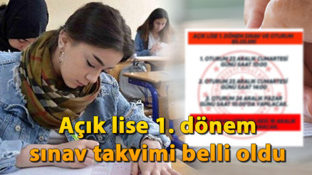 AÇIK ÖĞRETİM LİSESİ 2023-2024 SINAV TARİHLERİ: MEB AÖL 1. dönem sınavları ne zaman Açık lise sınavları bu dönem online mı, yüz yüze mi